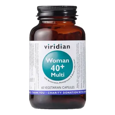 40+ Natural multivitamín pro ženy Viridian 60 kapslí