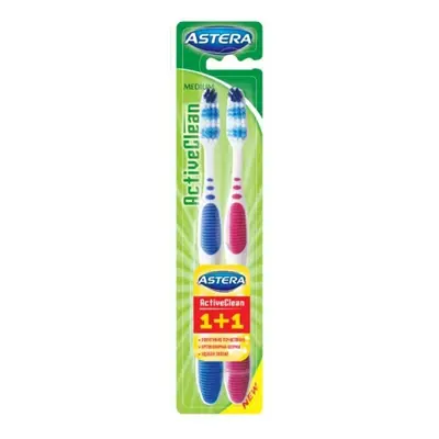 Zubní kartáček Astera Active Clean soft 1+1 AROMA