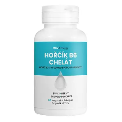 Hořčík B6 Chelát 100 mg MOVit Energy 30 kapslí