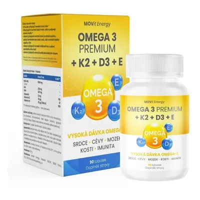 Omega 3 + K2 + D3 + E PREMIUM MOVit Energy 90 tobolek