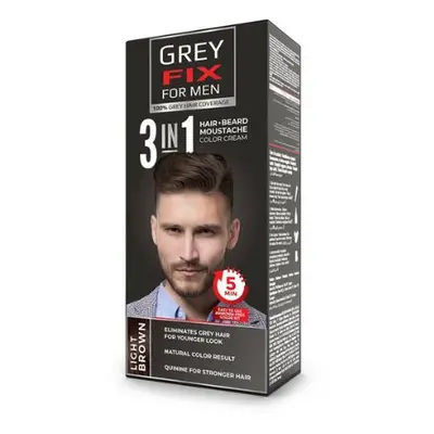 Barva pro muže na vlasy, bradu a vousy - světle hnědá Grey Fix