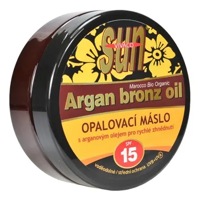 Opalovací máslo s arganovým olejem pro rychlé zhnědnutí SPF 15 VIVACO 200 ml