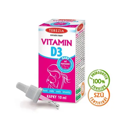 Vitamin D3 400 IU kapky TEREZIA 10 ml