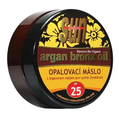 Opalovací máslo s arganovým olejem pro rychlé zhnědnutí SPF 25 VIVACO 200 ml