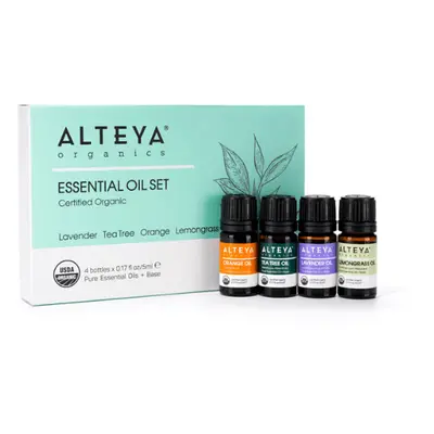 Dárkový set esenciálních olejů Alteya Organics 4x5 ml