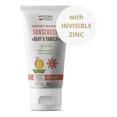 Opalovací tělové mléko Mango Baby & Family SPF50 Wooden Spoon 150ml