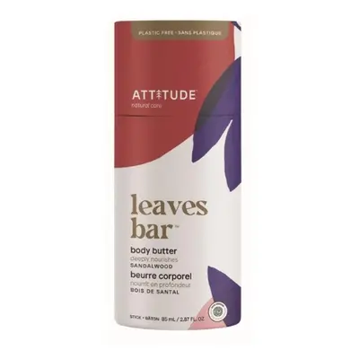 Tuhé tělové máslo ATTITUDE Leaves bar - s vůní santalového dřeva 85g