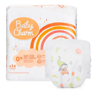 Plenky Baby Charm Super Dry Flex vel. 5 Junior, 11 - 16 kg, 34 ks