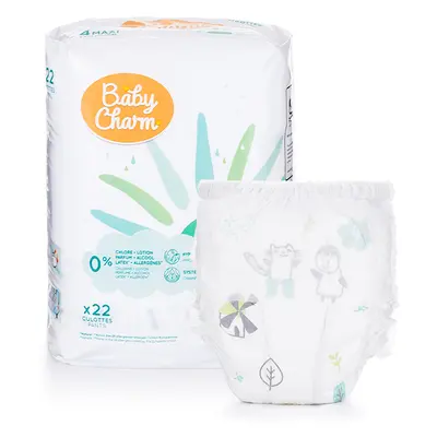 Plenky Baby Charm Super Dry PANT vel. 4 Maxi, 9 - 15 kg, 22 ks