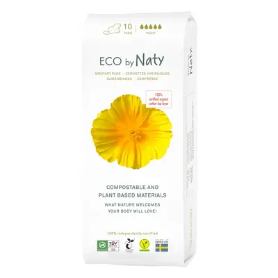 Eco Naty Dámské ECO vložky Naty - noční (10 ks)