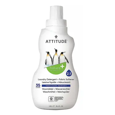 ATTITUDE Prací gel a aviváž 2 v 1 Mountain Essentials 35 praní 1050 ml