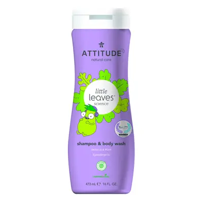 Dětské tělové mýdlo a šampon (2 v 1) ATTITUDE Little leaves s vůní vanilky a hrušky 473 ml