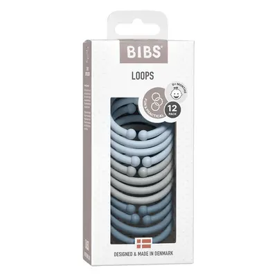 BIBS Loops kroužky 12 ks - Baby Blue / Cloud / Petrol