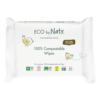 Eco Naty ECO vlhčené ubrousky Naty bez vůně - pro citlivou pokožku (20 ks)