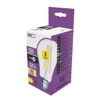 EMOS LED žárovka Filament A67 11W E27 teplá bílá