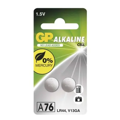 GP Alkalická knofl. baterie GP A76F (LR44), 2 ks 1041007601