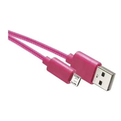 EMOS SM7006P USB kabel 2.0 A/M - micro B/M 1m růžový