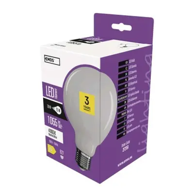 EMOS LED žárovka Filament G95 7,8W E27 neutrální bílá