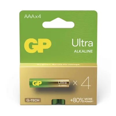 Alkalická baterie GP Ultra AAA (LR03), 4 ks