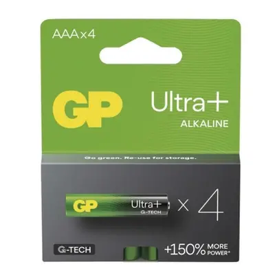 Alkalická baterie GP Ultra Plus AAA (LR03), 4 ks