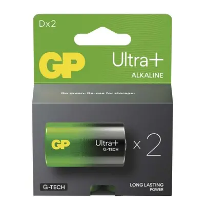 Alkalická baterie GP Ultra Plus D (LR20), 2 ks