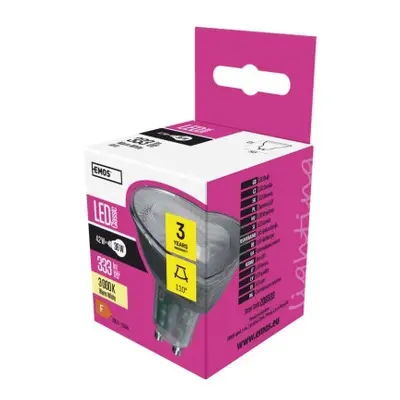 EMOS LED žárovka Classic MR16 GU10 4,2W teplá bílá