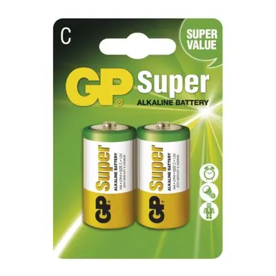 Alkalická baterie GP Super C (LR14), 2 ks