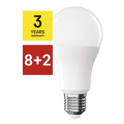 8 + 2 zdarma – LED žárovka Classic A60 / E27 / 13 W (100 W) / 1 521 lm / teplá bílá