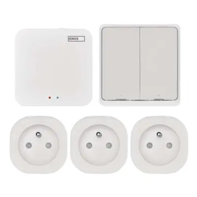 Sada GoSmart: 3x WiFi zásuvka IP-3001F, 1x ovladač scén, 1x ZigBee brána