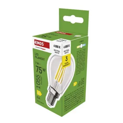 LED žárovka Filament Mini Globe / E14 / 7 W (75 W) / 1055 lm / neutrální bílá