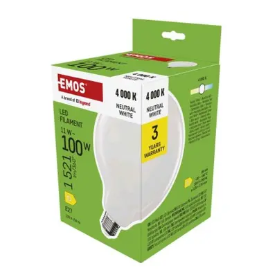 EMOS LED žárovka Filament G125 / E27 / 11 W (100 W) / 1521 l