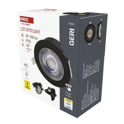 LED bodové svítidlo GERI 6,5W 780LM IP20 CCT černá