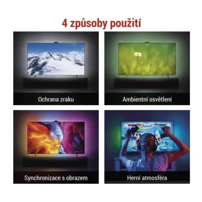 GoSmart Ambientní LED RGB osvětlení za TV 75“ (189 cm)