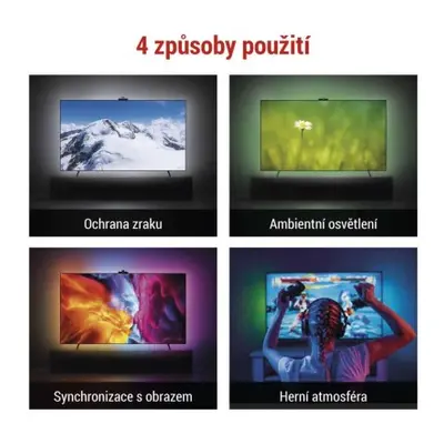 GoSmart Ambientní LED RGB osvětlení za TV 65“ (164 cm)