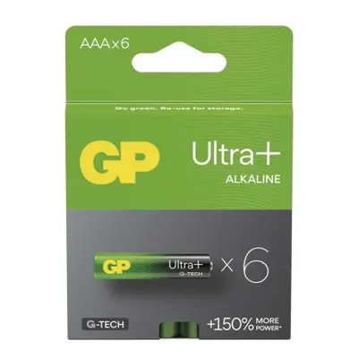 Alkalická baterie GP Ultra Plus AAA (LR03) 6 ks