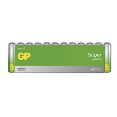 Alkalická baterie GP Super AA (LR6), 12 ks