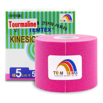 Temtex kinesio tape Tourmaline, růžová tejpovací páska 5cm x 5m