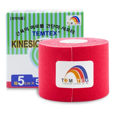 Temtex kinesio tape Classic, červená tejpovací páska 5cm x 5m