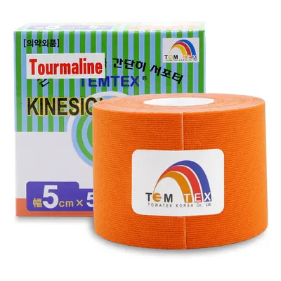 Temtex kinesio tape Tourmaline, oranžová tejpovací páska 5cm x 5m