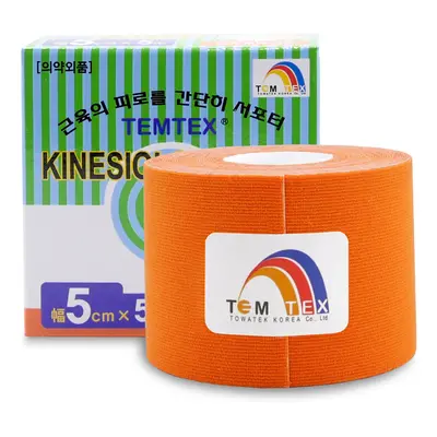 Temtex kinesio tape Classic, oranžová tejpovací páska 5cm x 5m