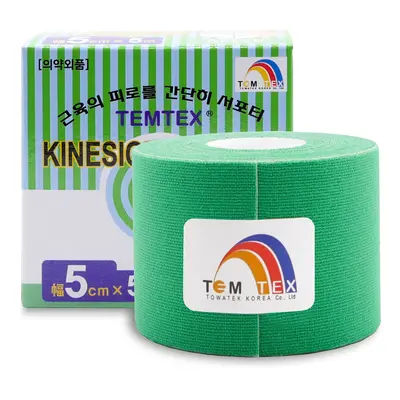 Temtex kinesio tape Classic, zelená tejpovací páska 5cm x 5m