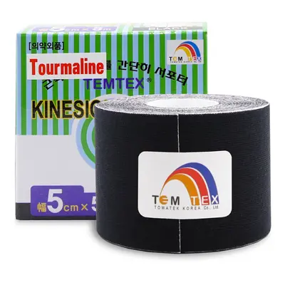 Temtex kinesio tape Tourmaline, černá tejpovací páska 5cm x 5m