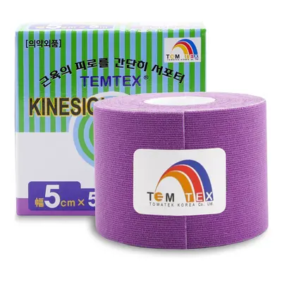 Temtex kinesio tape Classic, fialová tejpovací páska 5cm x 5m