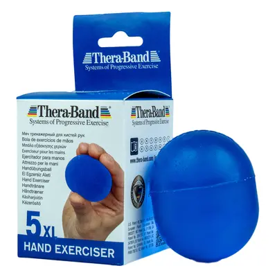 Thera-Band Hand Exerciser XL - posilovač rukou gelové vajíčko, modré - tvrdé