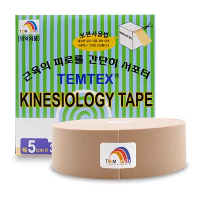 Temtex kinesio tape Classic XL, béžová tejpovací páska 5cm x 32m