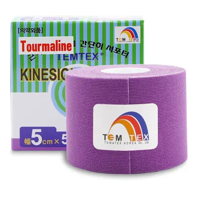 Temtex kinesio tape Tourmaline, fialová tejpovací páska 5cm x 5m