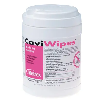 Dezinfekční ubrousky CaviWipes, 15,2 cm x 17,1 cm, 160 ks, dóza