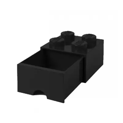 LEGO úložný box 4 s šuplíkem - černá