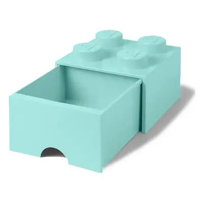 LEGO úložný box 4 s šuplíkem - aqua