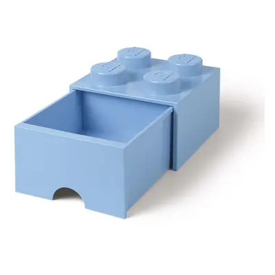 LEGO úložný box 4 s šuplíkem - světle modrá